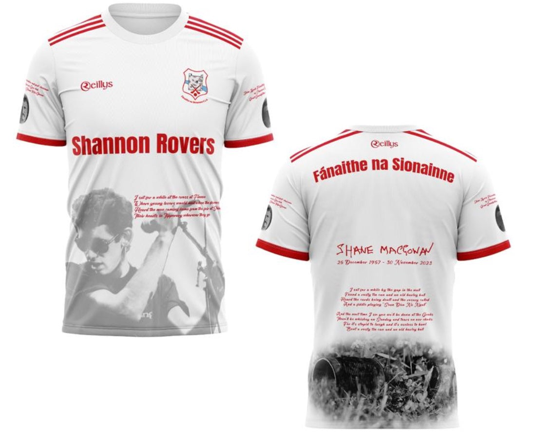 Kids - White - Shannon Rovers Shane MacGowan Commemorative Jersey - Kids - White