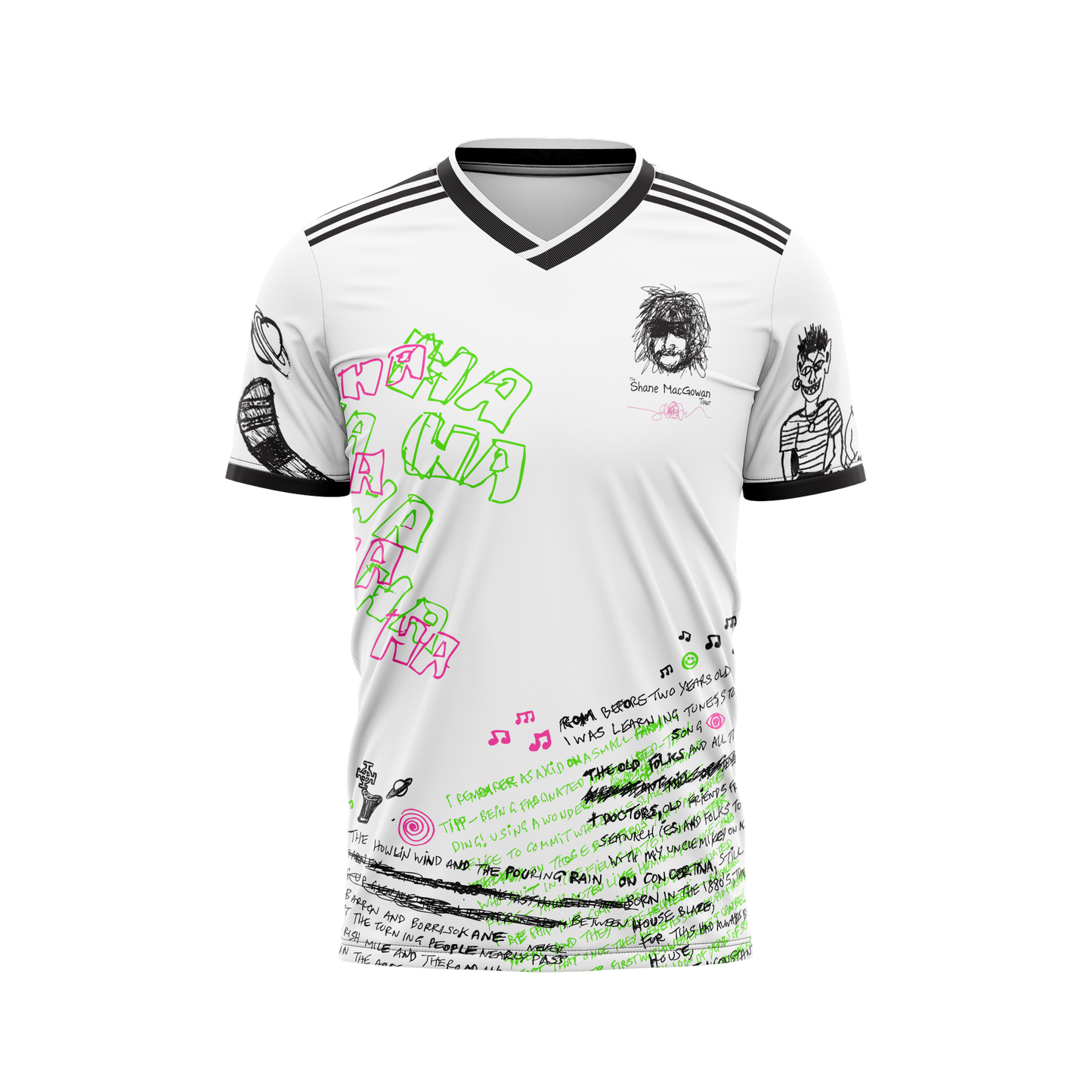 Kids - Shane MacGowan Tour Jersey (White with crossover collar)