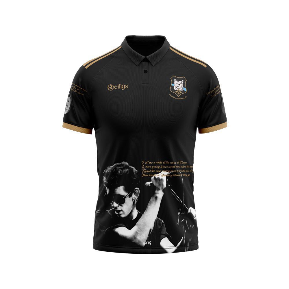 Mens - Black (with collar) - Shannon Rovers Shane MacGowan Commemorative Jersey