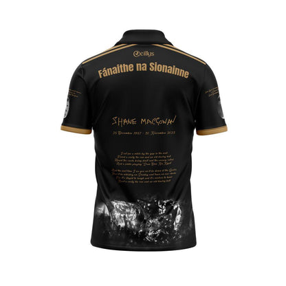 Mens - Black (with collar) - Shannon Rovers Shane MacGowan Commemorative Jersey