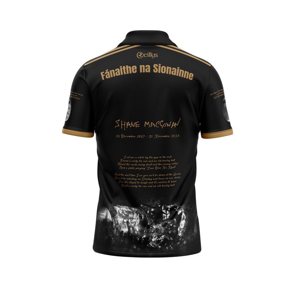 Kids - Black (with collar) - Shannon Rovers Shane MacGowan Commemorative Jersey